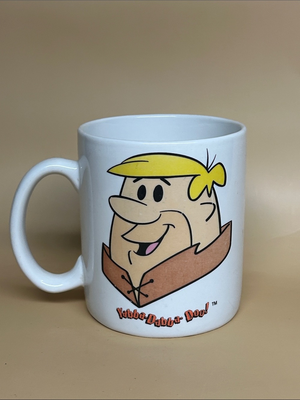 The Flintstones Barney Rubble Yellow-Accent Character Mug 1994